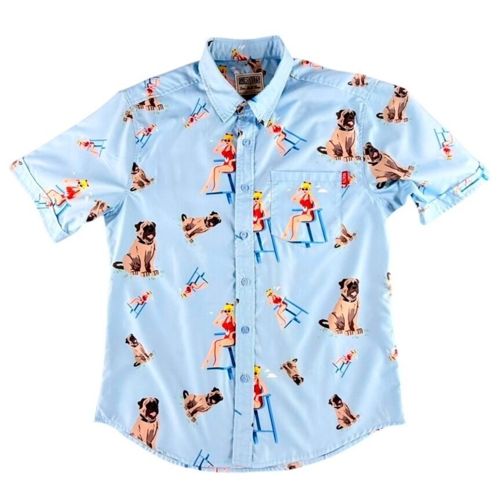 RSVLTS x The Sandlot Wendy Peffercorn Beast Shirt Mens M Blue Shirt